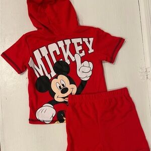Disney Red Mickey Mouse Pajama Set